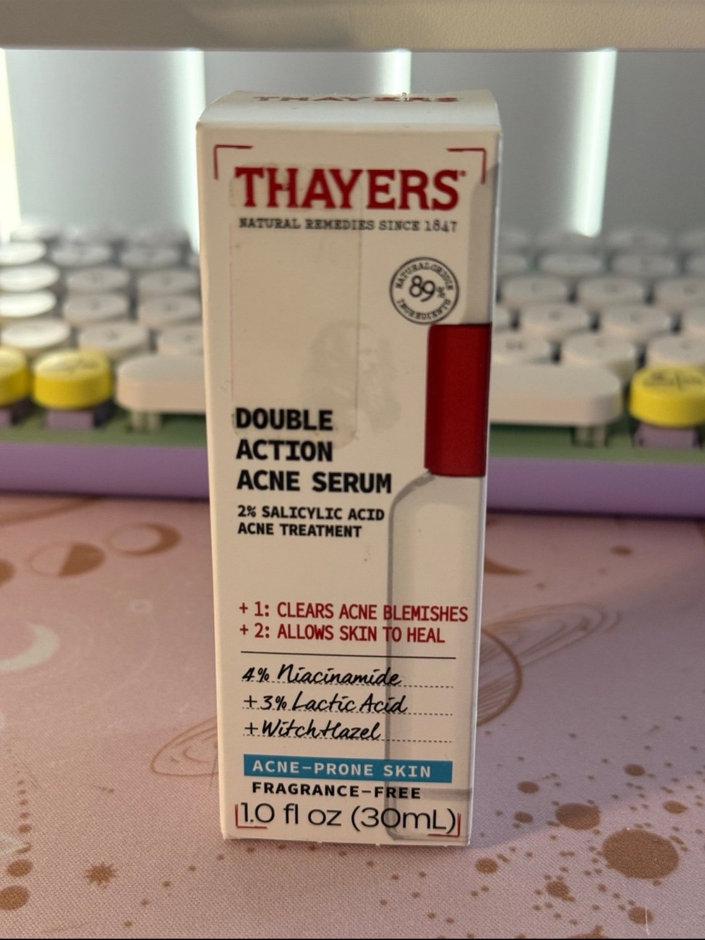 Thayers Double Action Acne Serum - White with Red Accent